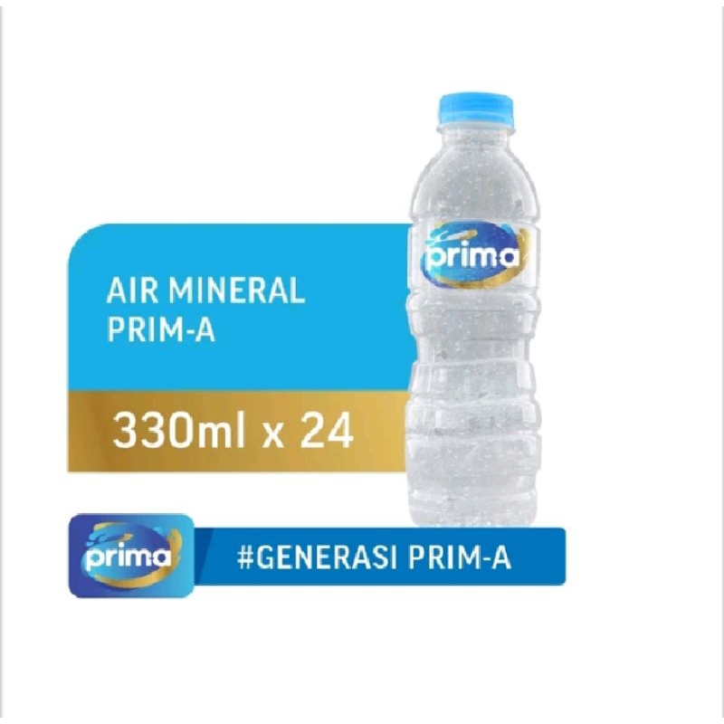 

Air Mineral Prima 330ml isi 24 botol - Kemasan Botol Pelastik