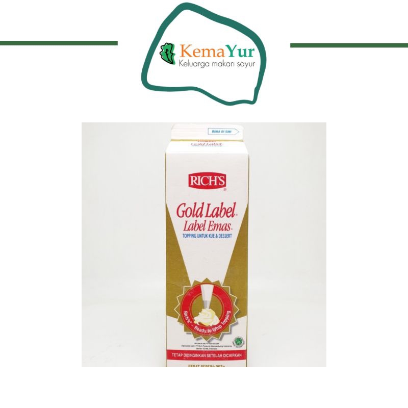 

RICHS GOLD LABEL WHIPPING CREAM GOLD WHIPPED 907gr