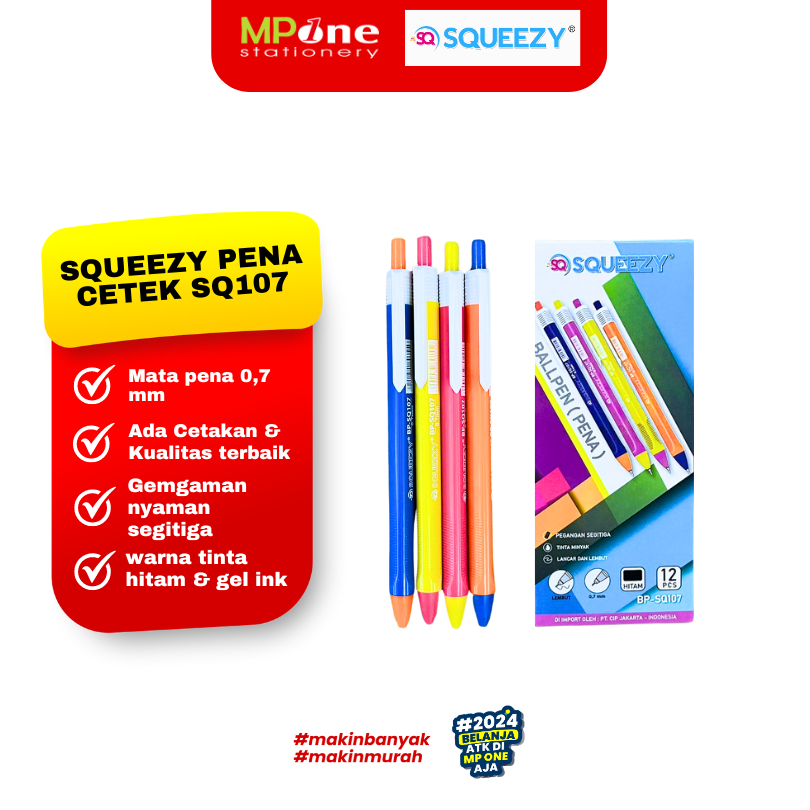 

(1 PCS )SQUEEZY PENA CETEK SQ107 MATA PENA 0,7 - PULPEN TINTA GEL