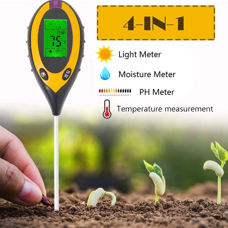 PH Meter Tanah Digital - Soil Analizer 4 in 1