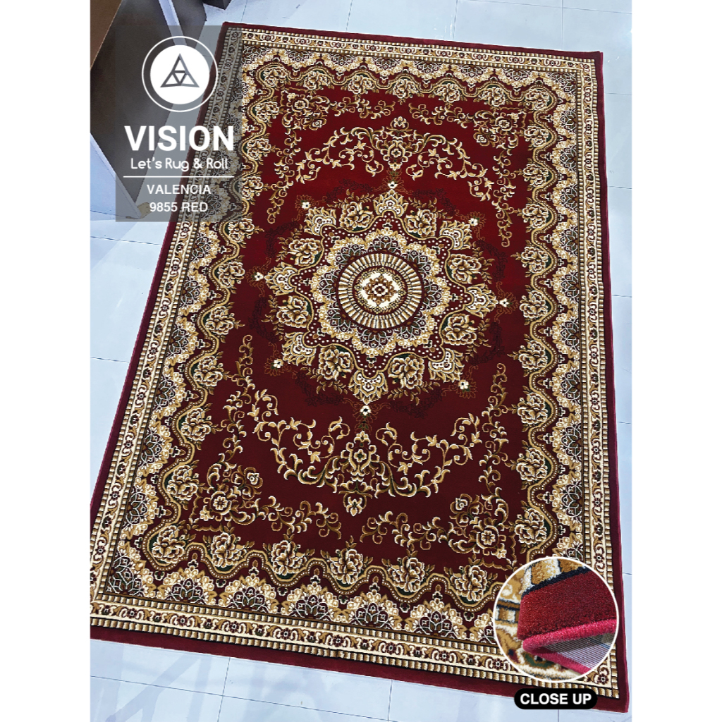 Karpet Lokal Valencia 210 x 310 cm 9855 Red