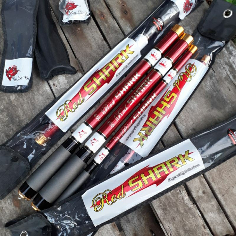 Joran Tegek Gamaru Red Shark 270.360.450 Ros Pendek