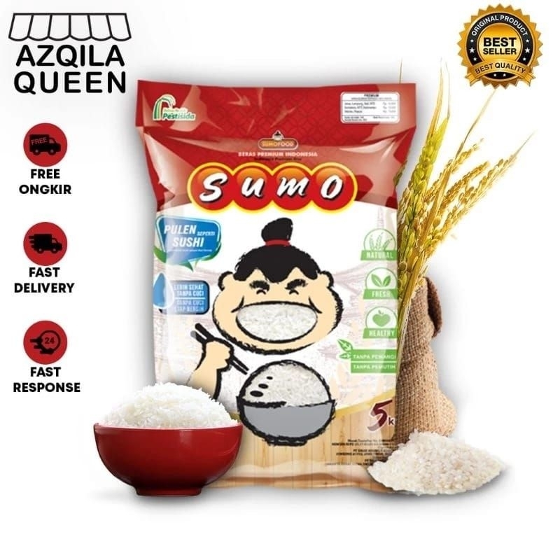 

Beras Sumo Fortifikasi kemasan Merah 5kg