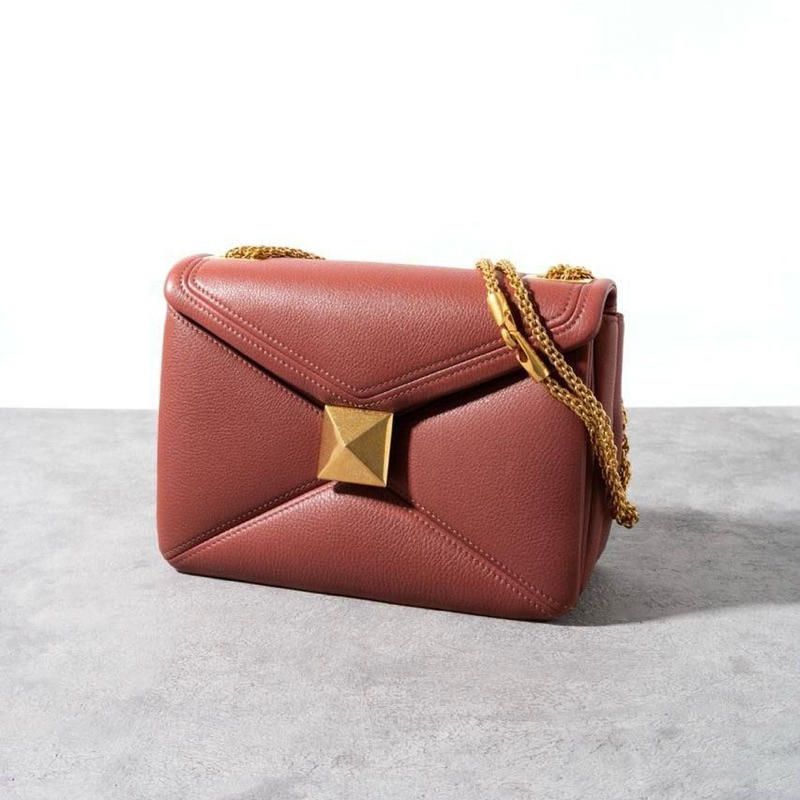 Original Valentino VLTN One Stud Small Shoulder Bag in Nappa Leather