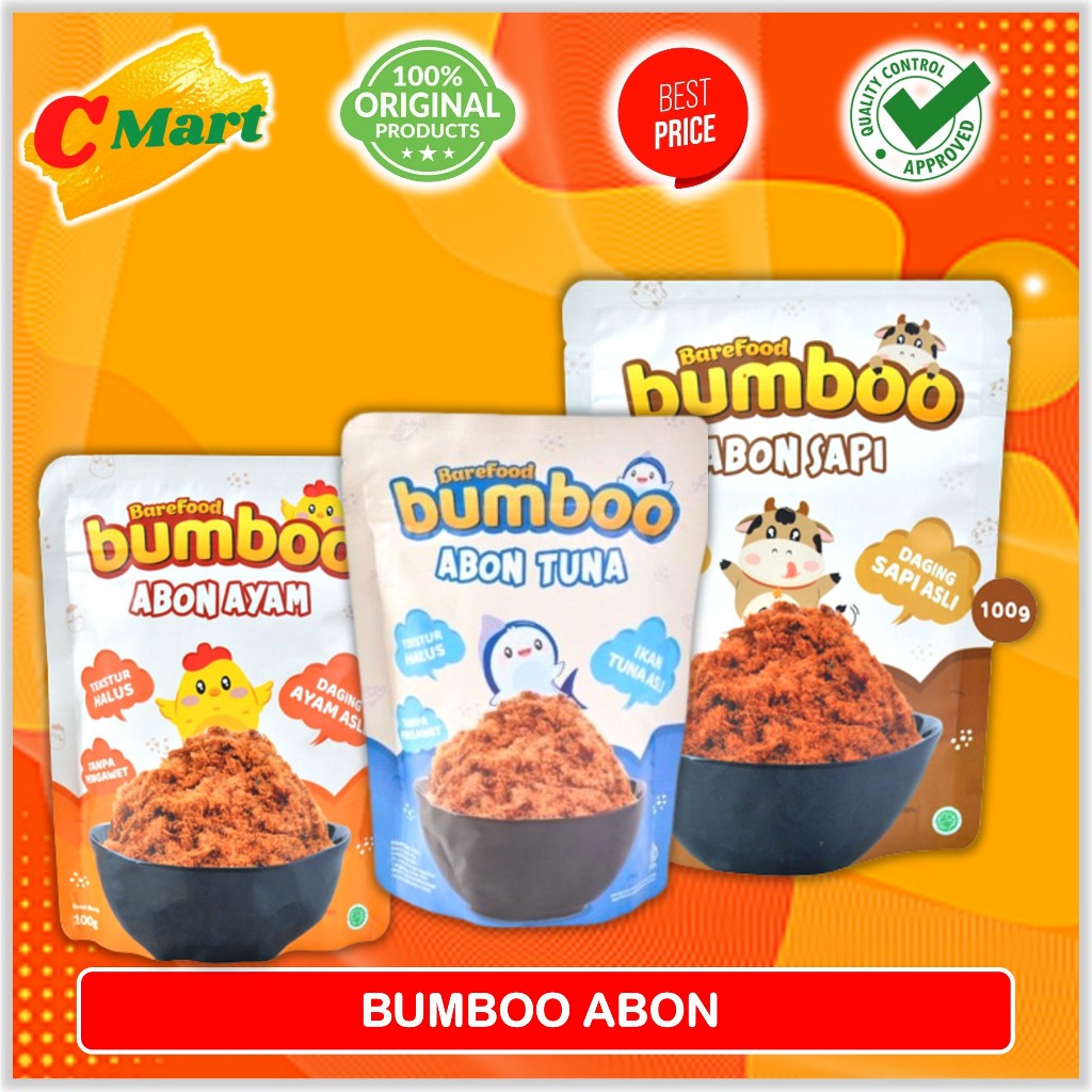 

Bumboo Abon Series 90gr - Sapi - Ayam - Abon Tuna 75g - Makanan Mpasi Anak - Non MSG - Halus - CMart