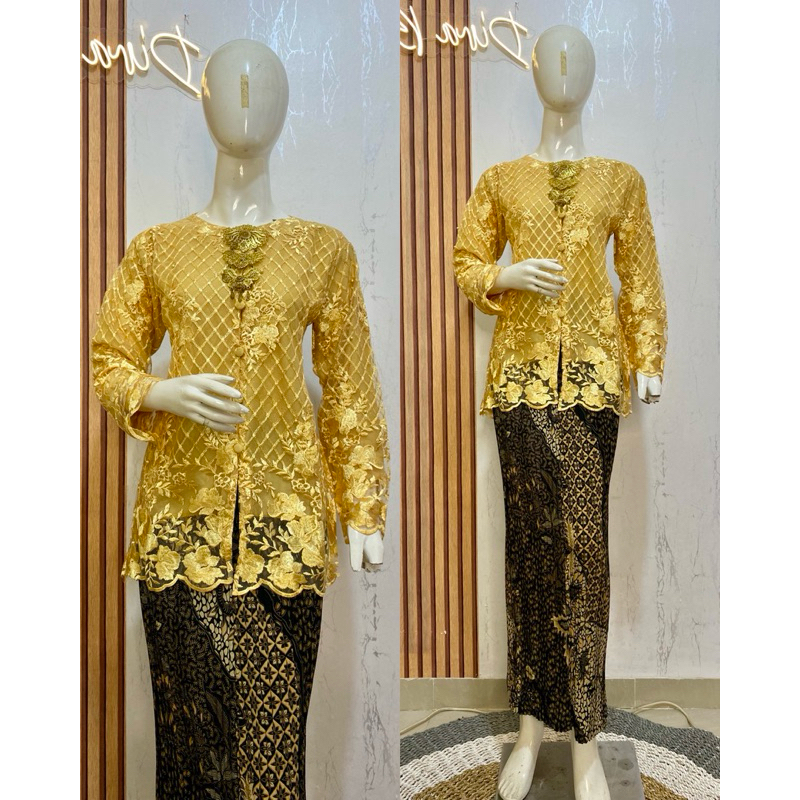 Kebaya Kancing Depan Tulle Mutiara/Kebaya Wisuda/Kebaya Pesta