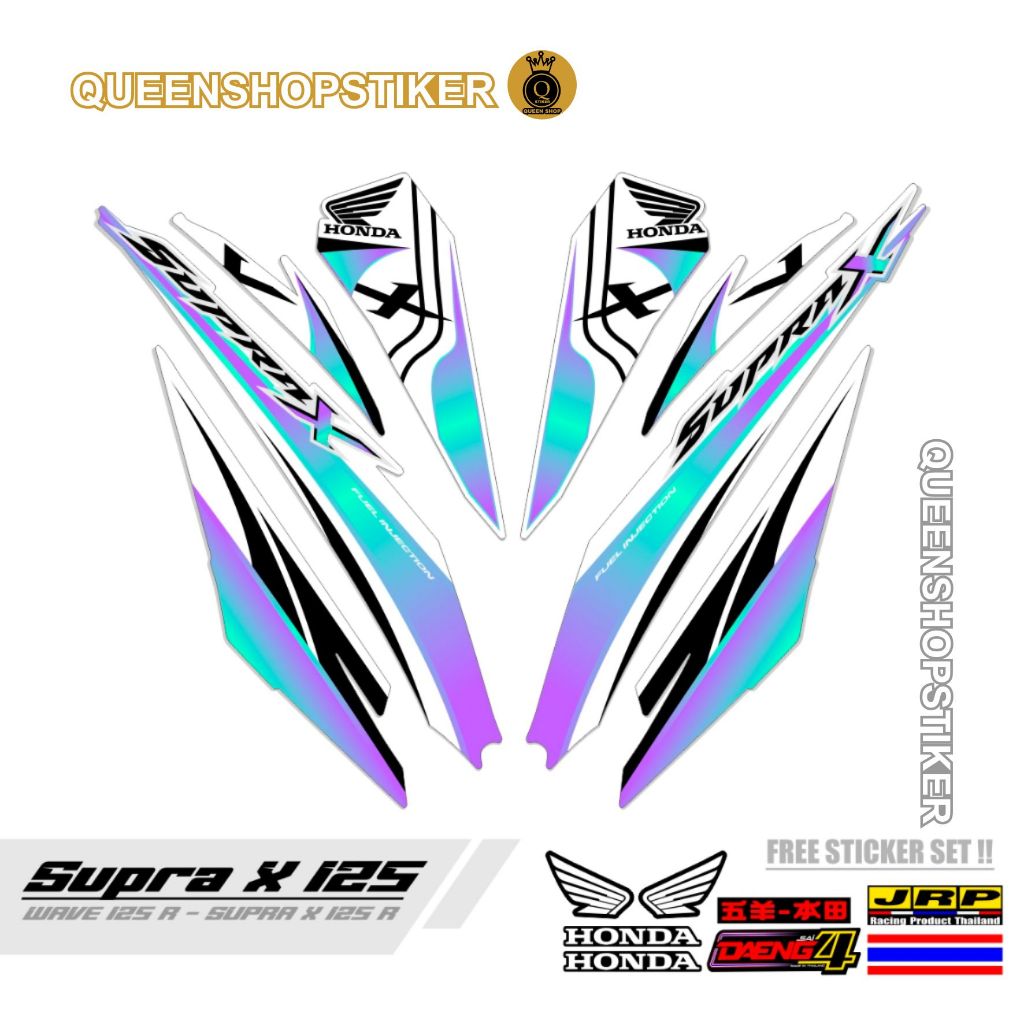 STRIPING SUPRA X  125 R NEW MOTIF 25 / STIKER SUPRA X 125 R / STRIPING MOTOR VARIASI / STICKER VARIA