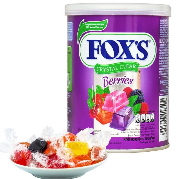 

SPESIAL Permen FOXS FOX FOXS Tin Crystal Clear Candy Kaleng Berries 18 gr parcel lebaran idul fitri hadiah natal
