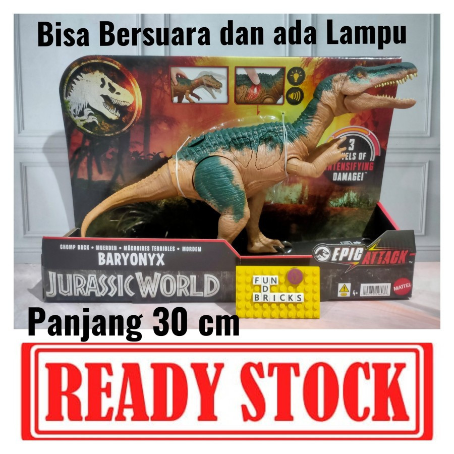 Mattel Jurassic World Epic Attack Baryonyx Chomp Back
