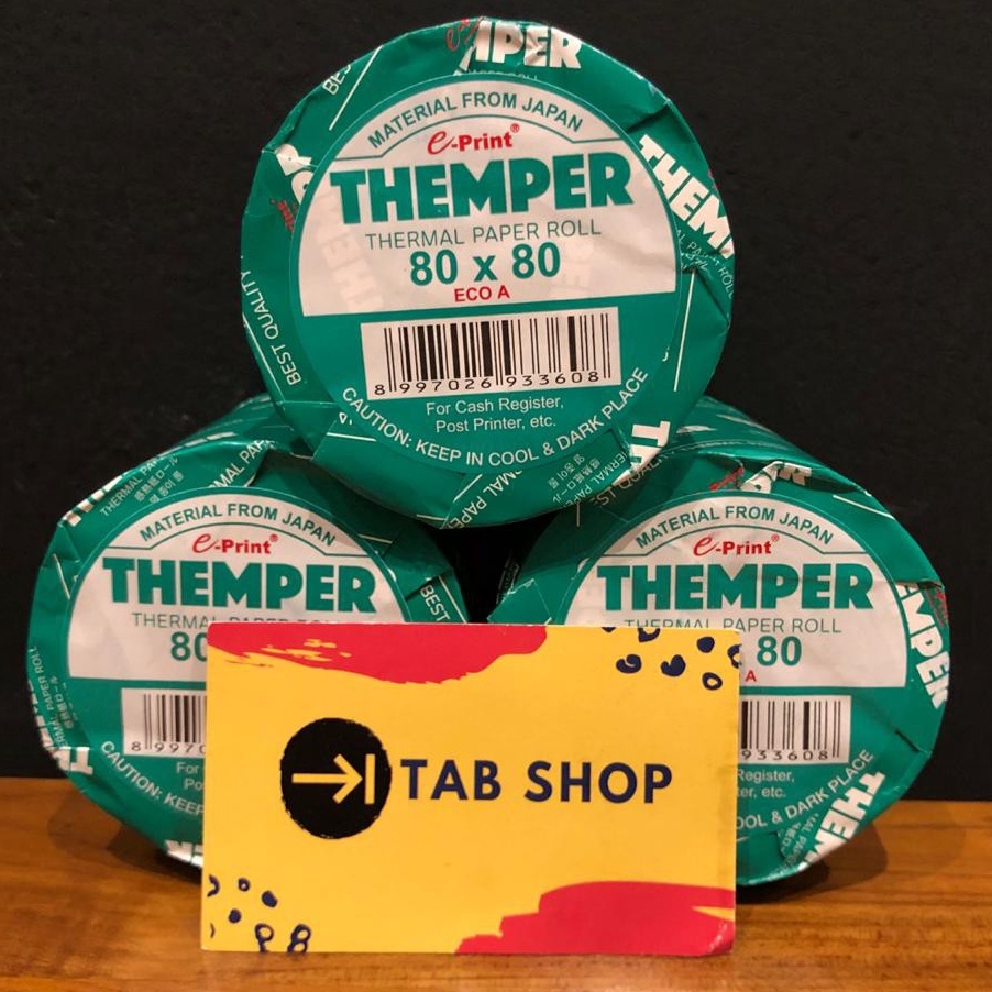 

HJ6 TAB SHOP EPRINT THERMAL THEMPER 8 X 8 ECO A HITAM INCORE 2mmOUTCORE 26mm STRUK KASIR PRINTER THERMAL PRINTER EPPOS EP58D EPSON TMT81i TMT88iV