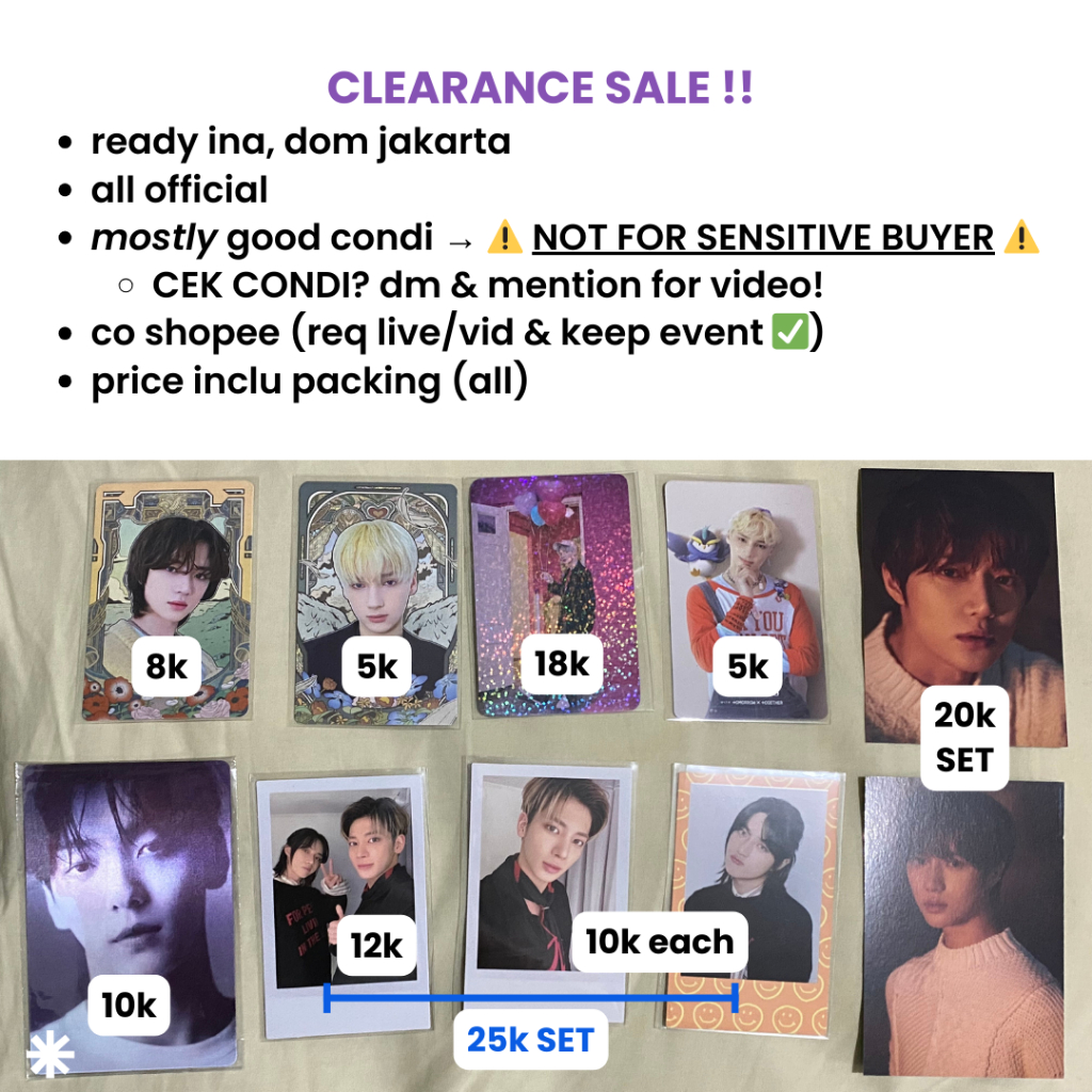 [READY BACA DESC] pc txt beomgyu soobin taehyun huening kai taegyu lenti end os foe freeze tccf deco