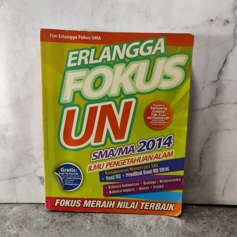 Buku Erlangga Fokus UN, SMA/MA 2014, IPA, Tim Erlangga Fokus sma, Penerbit Erlangga