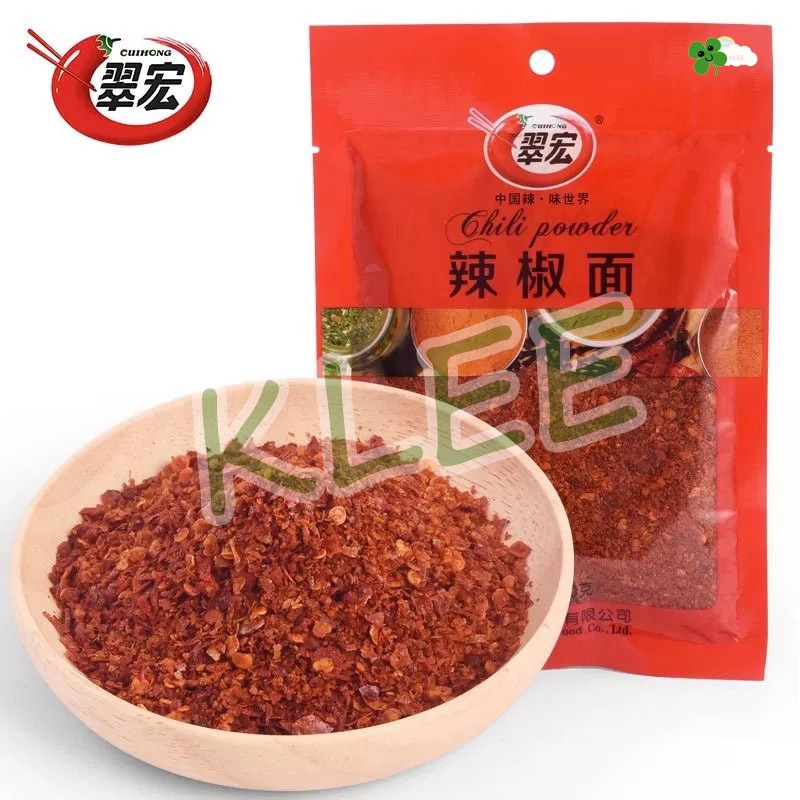 

Cuihong Chili Powder - Cabe Kering Bubuk Kasar - Bumbu Cabe Kering Sichuan - Chili Dipping Powder 100g 翠宏 辣椒面