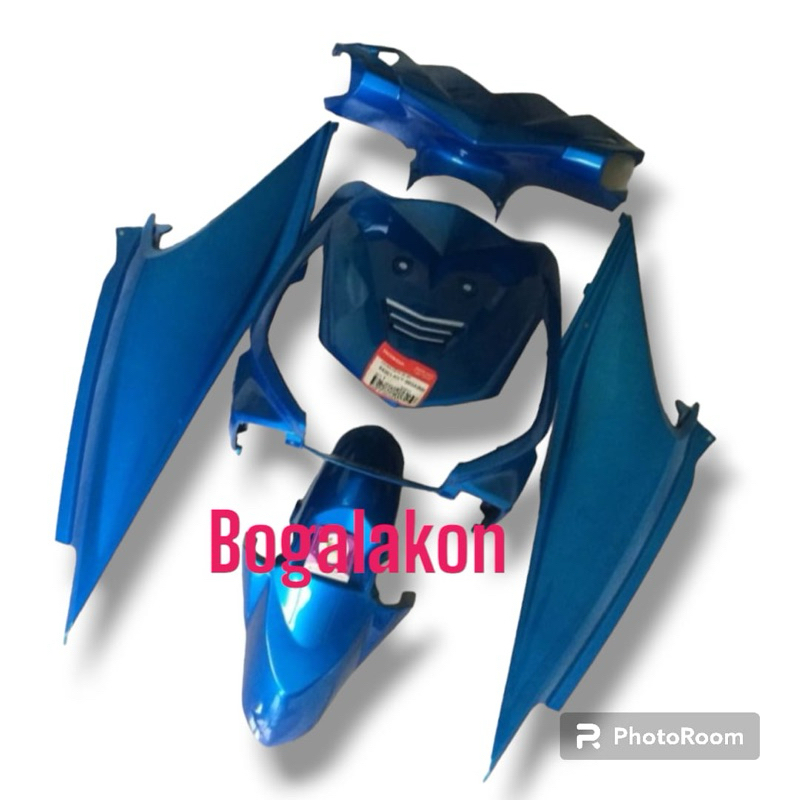cover body beat karbu halus full sett biru muda gen 1 original ahm