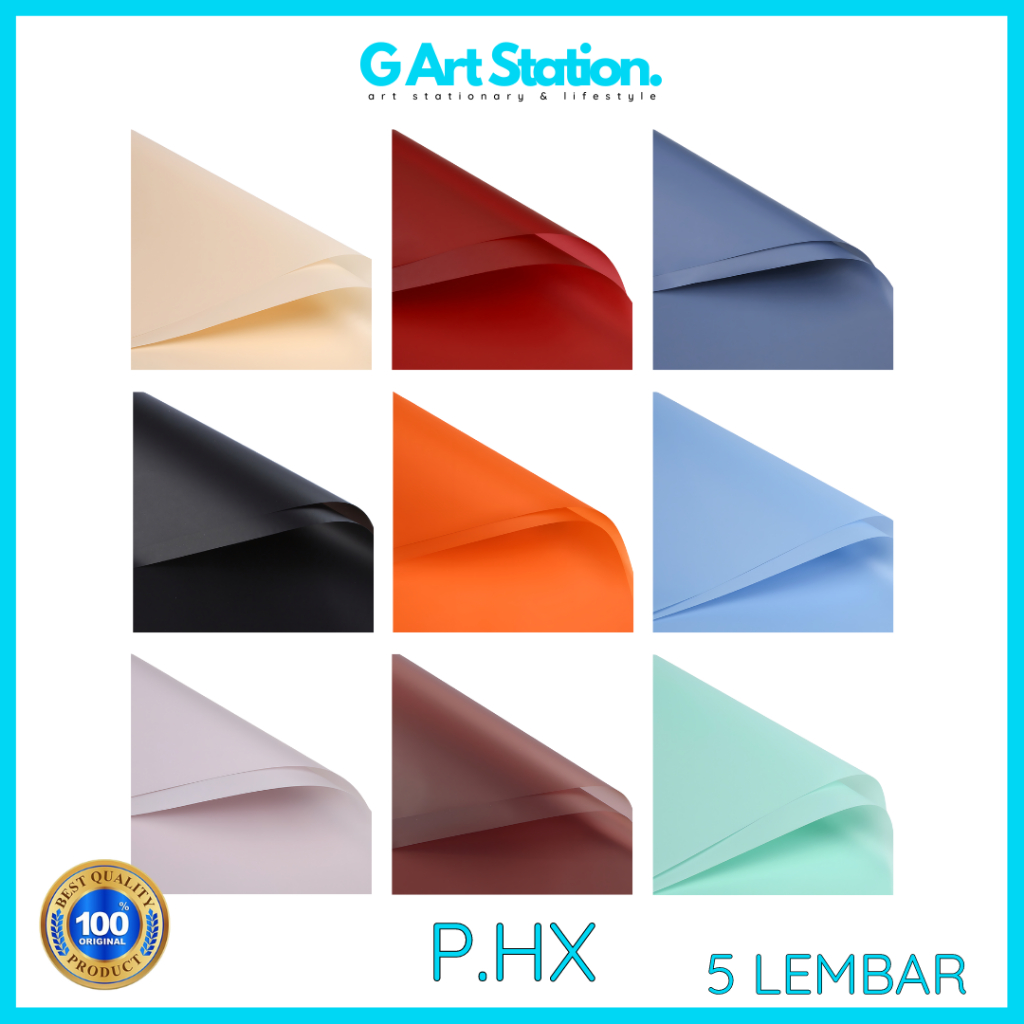 

[ 5 LEMBAR] Kertas Flower Wrapping Matte Flower Wrap Paper Cellophane / Kertas Buket Bunga - P.HX