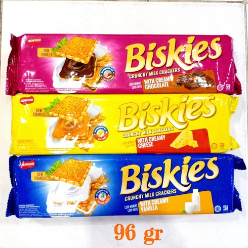 

LUAR BIASA BISKIES Cracker Sandwich Chocolate Vanilla Cheese Pack 96gr