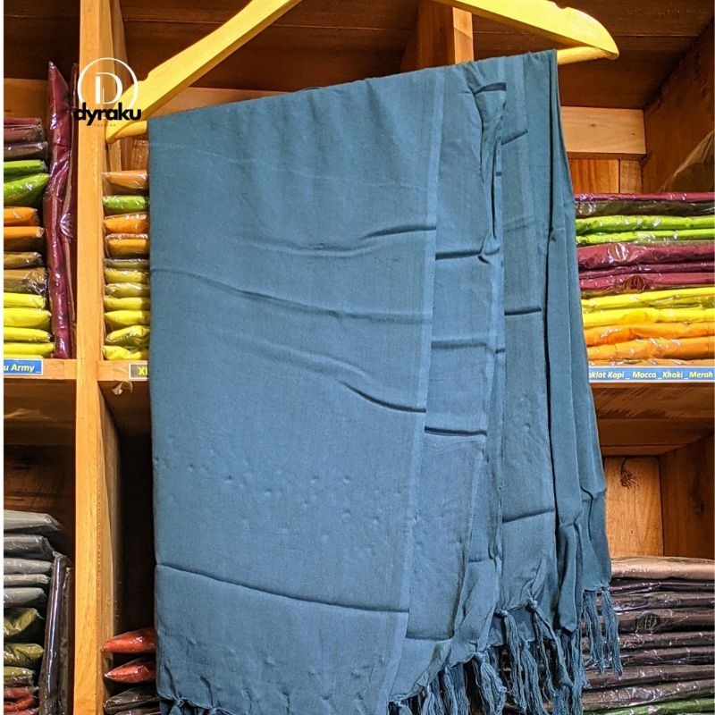 Sorban Polos Warna Abu Abu Motif Rawis Katun Rayon Santung Kualitas Premium