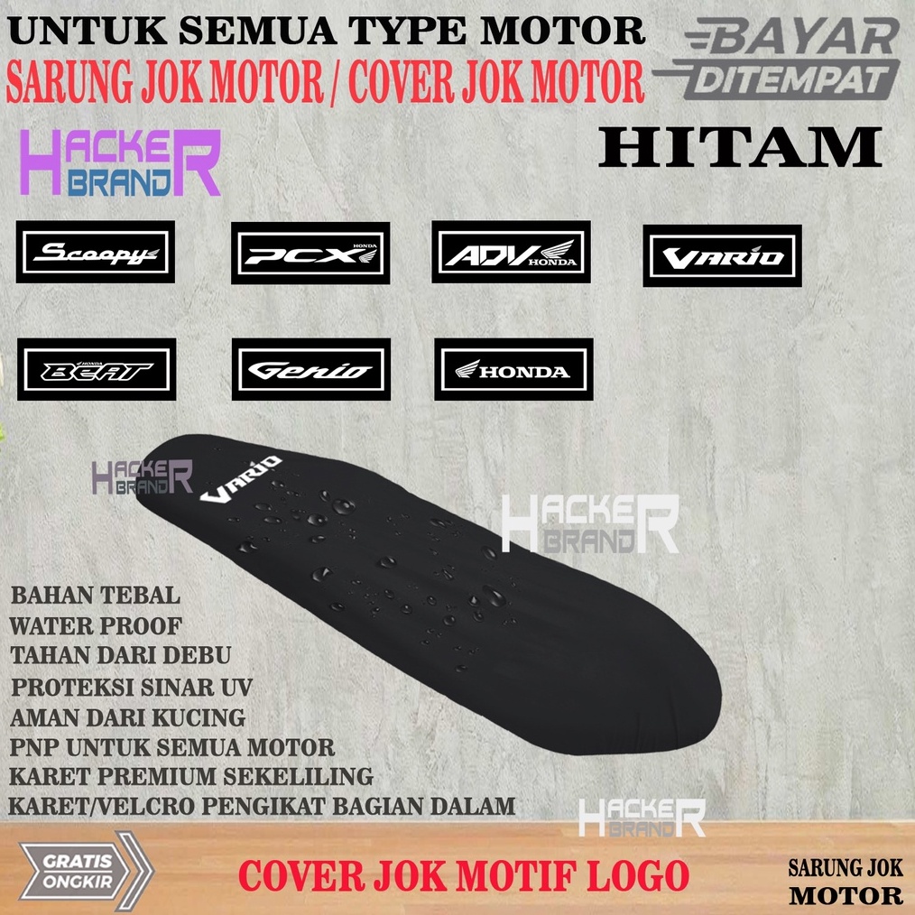 

TERMURAH COD Sarung jok motor Motif cover jok motor Scoopy Beat Vario 1516 Pcx Adv Genio Honda Bebek Supra Astrea karisma Legenda waterproof Motif Teks