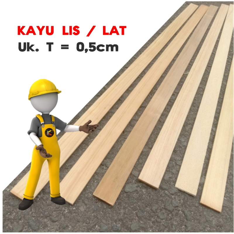 KAYU LIS / LAT JATI BELANDA Ukuran 2cm ketebalan 5mm