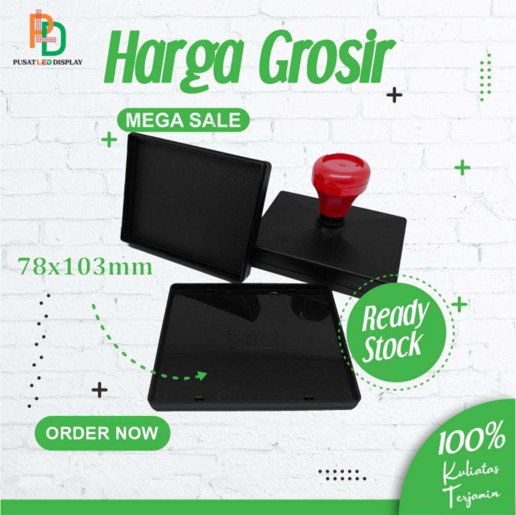 

78103 - Gagang Stempel Flash Kilat Warna Persegi Panjang Ukuran 78x103 MM