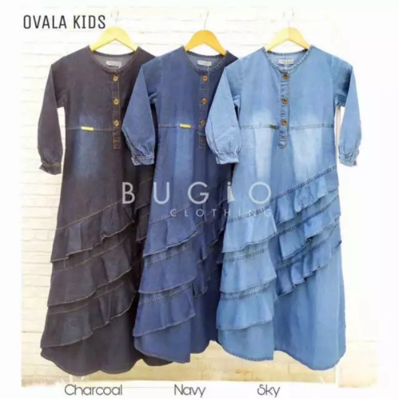 Gamis Ovala Denim Kids Bugio Clothing