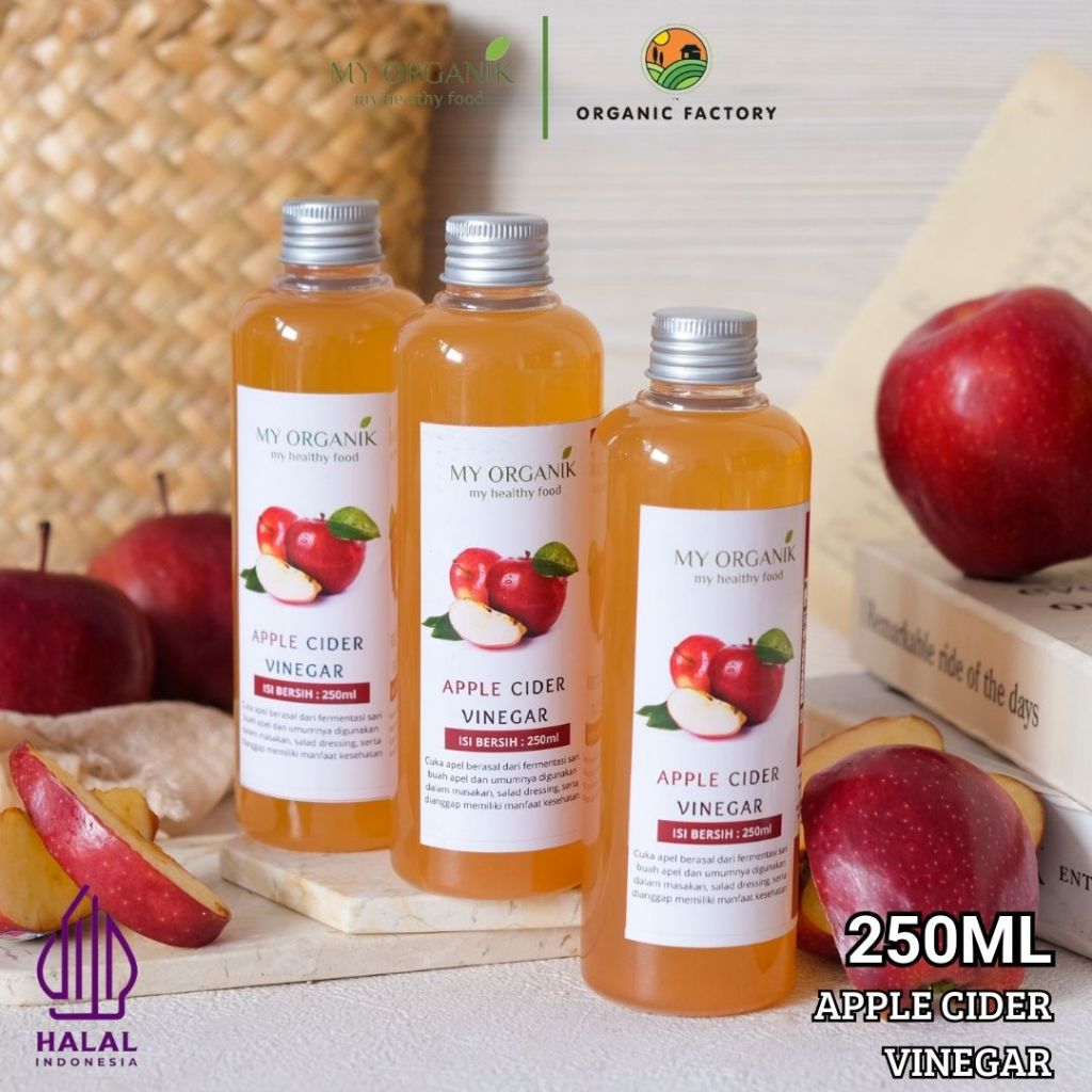 

My Organik Paket Lebih Murah 3 Cuka Apple Vinegar With Mother 250 ml Diet Detox Organik Original
