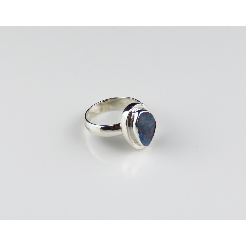 Cincin Perak, Permata Opal Doublet, Cincin Permata