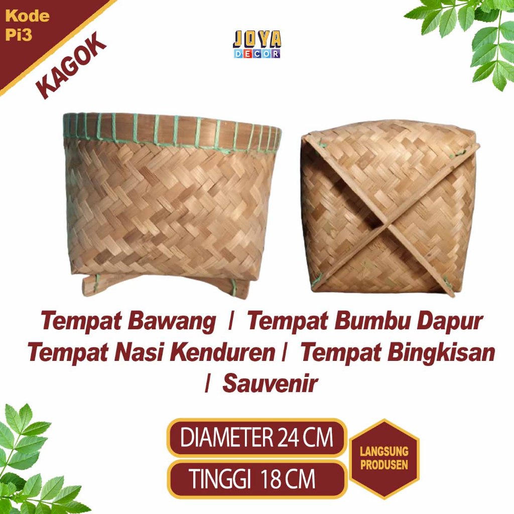 Wakul KAKI /KAGOK  Tompo/ Keranjang bambu dengan kaki BESEK Bambu,tempat masi kenduren kerajinan bam