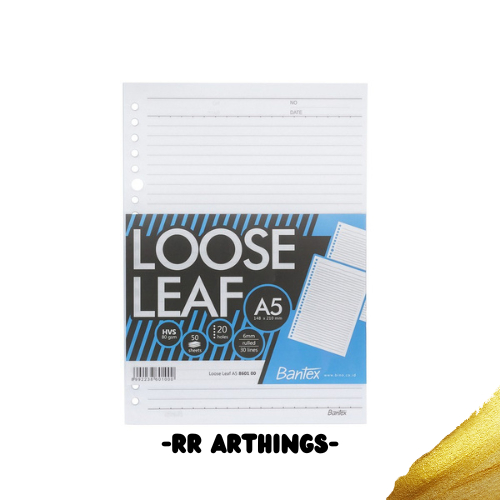 

Bantex Loose Leaf A5 Paper 20 Ring 80gsm Kertas Refill Binder 8601