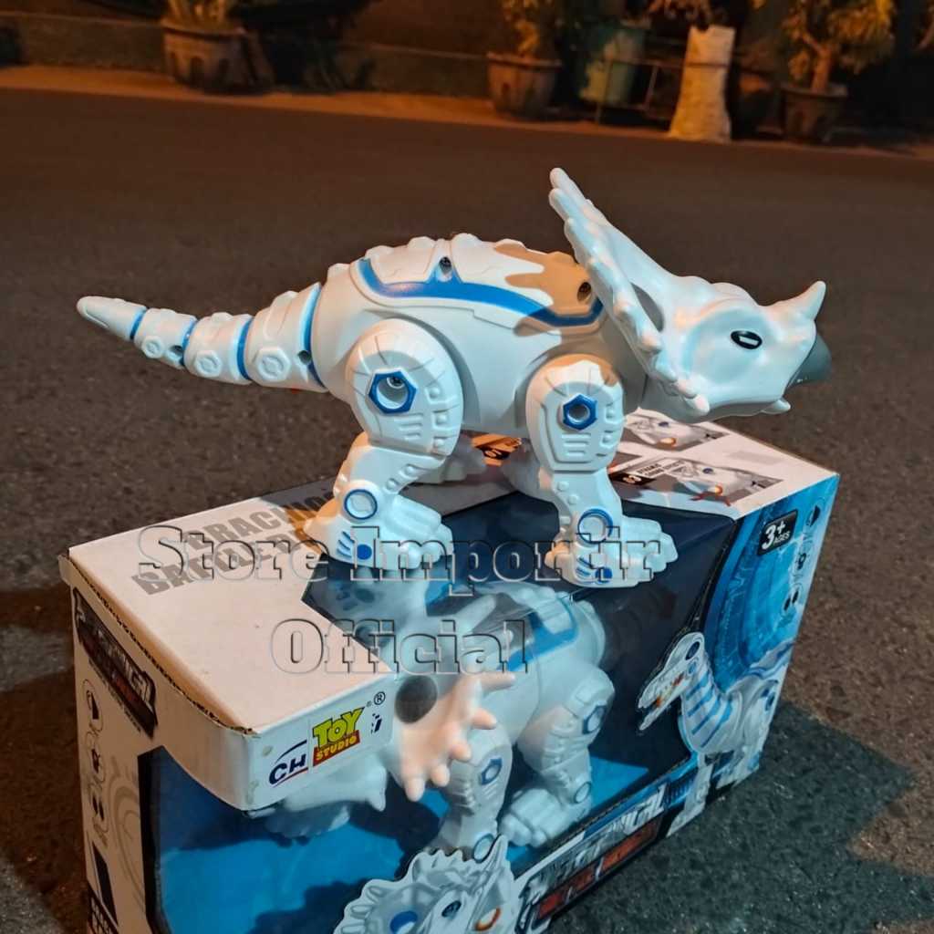Robot Dinosaurus Mechanical Battle Dragon 4042 6713E /Mainan  Anak Robot DIY Dinosaurus Bisa Jalan