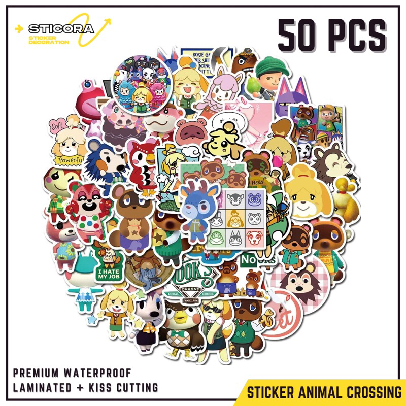 

[50 Pcs] Stiker Pack Animal Crossing Vinyl Waterproof Laminated Dekorasi Laptop Handphone Thumblr