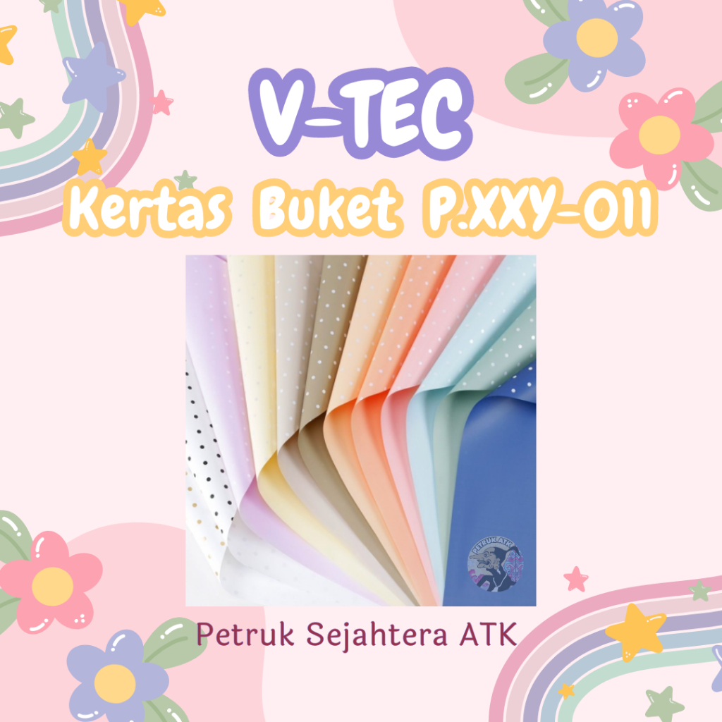 

[PAK] FLOWER WRAP KERTAS BUKET V-TEC P.XXY-011 ISI 20 LEMBAR