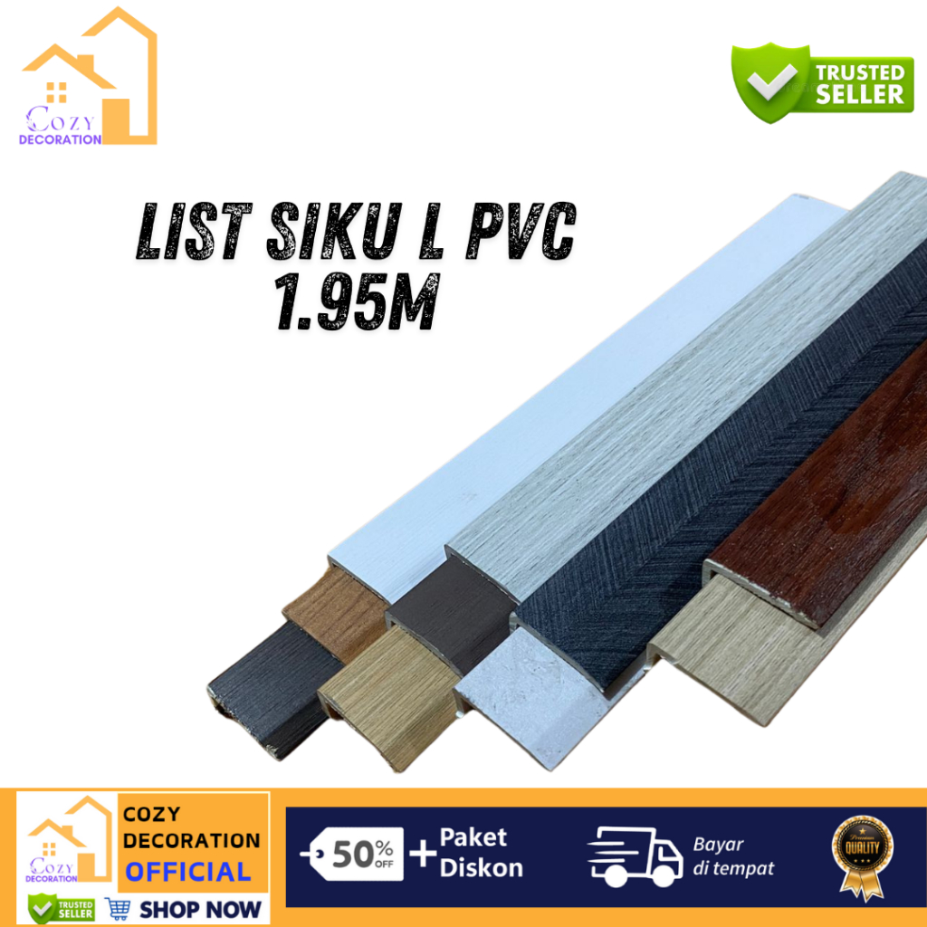 [ PROMO ] LIST WPC 1.95 METER | LIST SIKU L WPC | LIST WALL PANEL WPC | PENUTUP WALL PANEL WPC