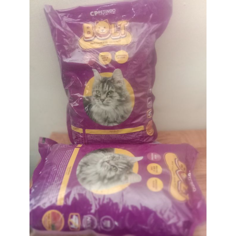 BOLT UNGU 800G / PAKAN KUCING BOLT / PAKAN KUCING TERMURAH / PETSHOP BOLT / BOLT UNGU / PAKAN KUCING