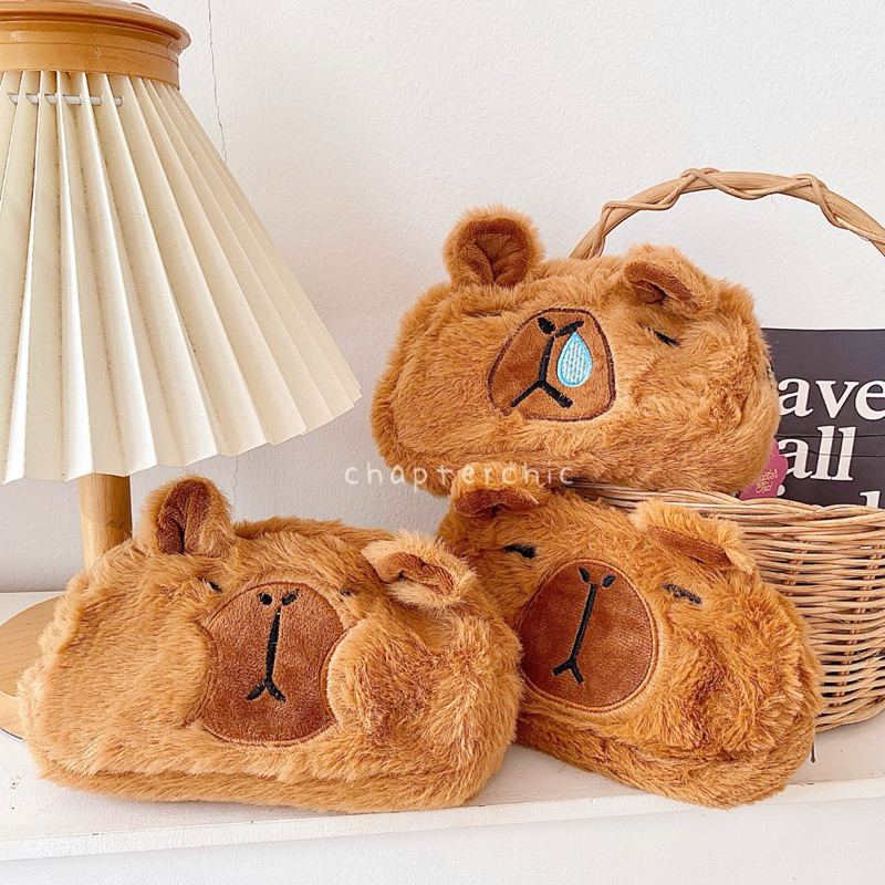 

Capybara Pouch Kotak Pensil Tempat Makeup Aesthetic Korea Bonekaae