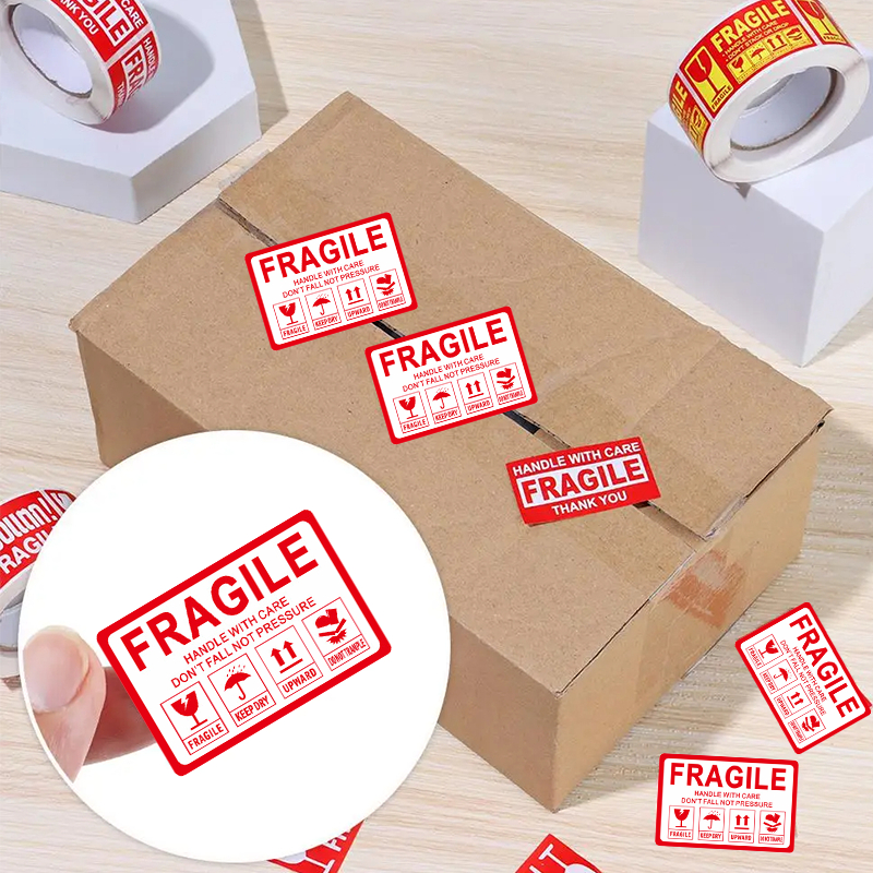 

Promo Sticker Label Fragile 1000 PCS 1 Roll Sticker Handle With Care Don'T Fall Not Pressure 60 x 40
