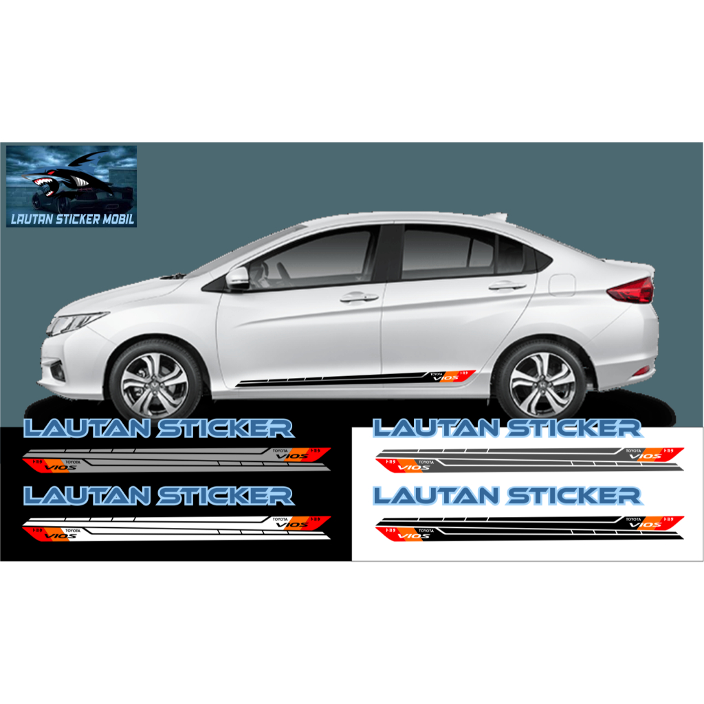 cutting stiker mobil toyota vios stiker list mobil vios