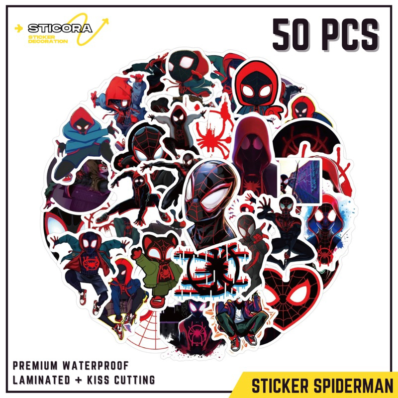 

[50 Pcs] Stiker Pack Spiderman Vinyl Waterproof Laminated Dekorasi Laptop Handphone Thumblr
