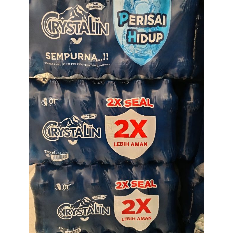 

Air Mineral Dalam Kemasan - Crystalin 330 ML 1 Dus Isi 24 Botol