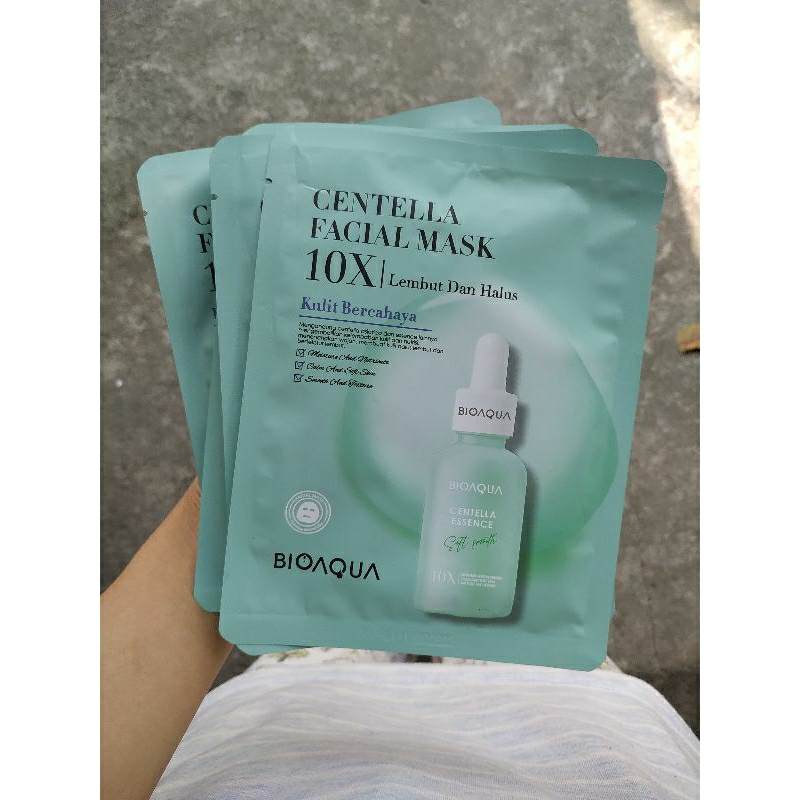 BIOAQUA Sheet mask 10X The Effect masker wajah Centella