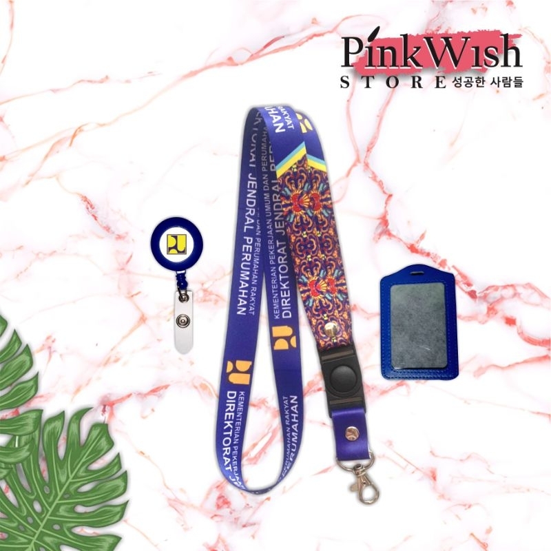 

[DESAIN TERBARU] Tali idcard Batik PUPR Asli BIRU / lanyard PUPR BIRU [READY STOCK] TERMURAH !!! Beli Eceran Rasa Grosir