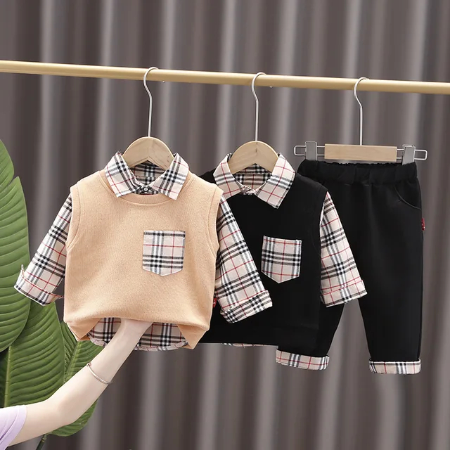 setelan anak laki laki import 3 in 1 stelan kemaja anak laki baju anak laki oneset anak