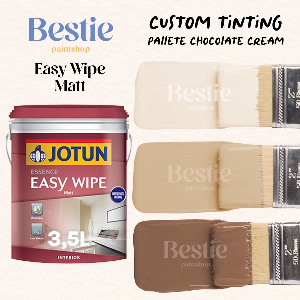 JOTUN EASY WIPE 3,5 LITER / CHOCOLATE CREAM / CAT TEMBOK JOTUN INTERIOR WARNA CUSTOM TINTING