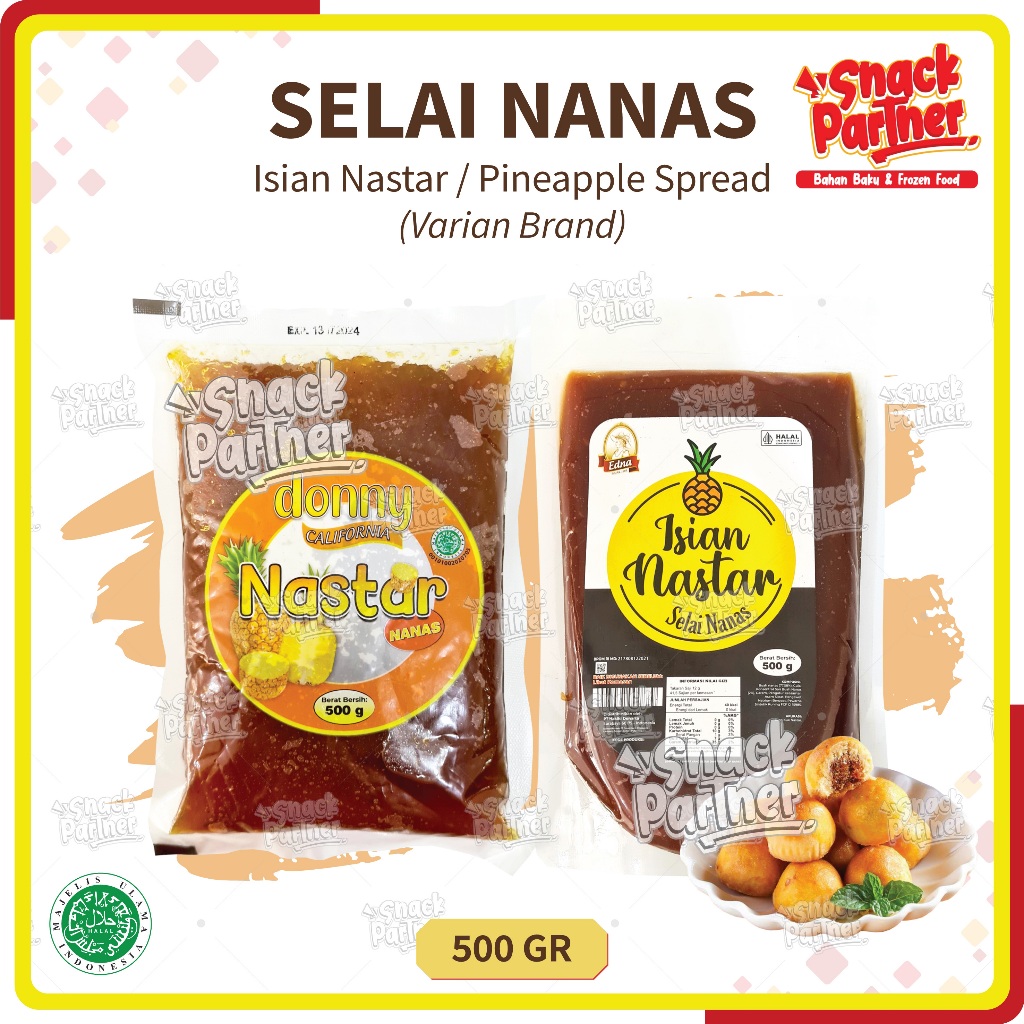 

SELAI NASTAR - DONNY CALIFORNIA | EDNA 500 GR - Isian Nanas Nastar Bulat Gulung 500GR