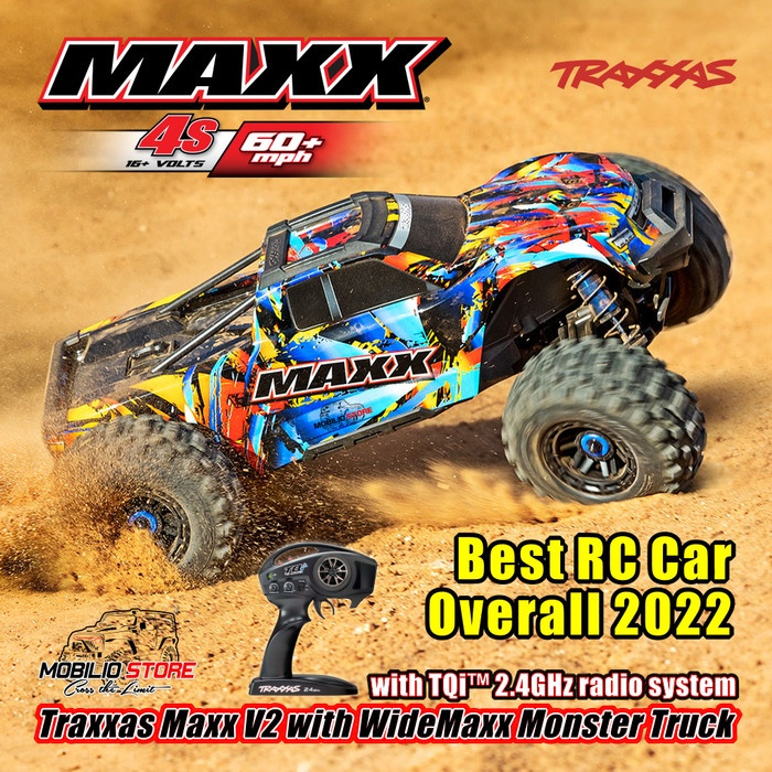 Traxxas Mobil Remote  Control Maxx Trx With WideMaxx RC Monster Truck RTR