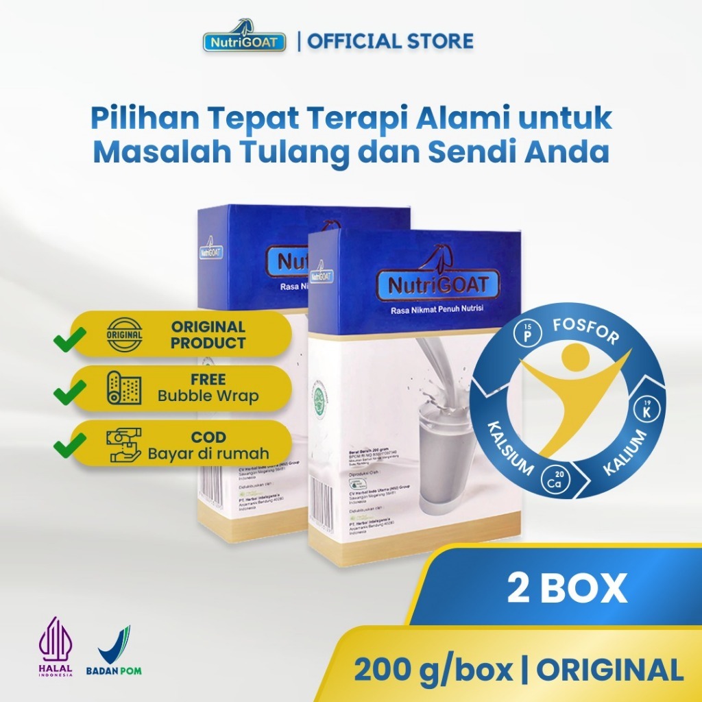 

Susu Kambing Etawa Platinum - NUTRIGOAT - Mengatasi Masalah Tulang Nyeri Sendi dan Asam Urat 2 Box