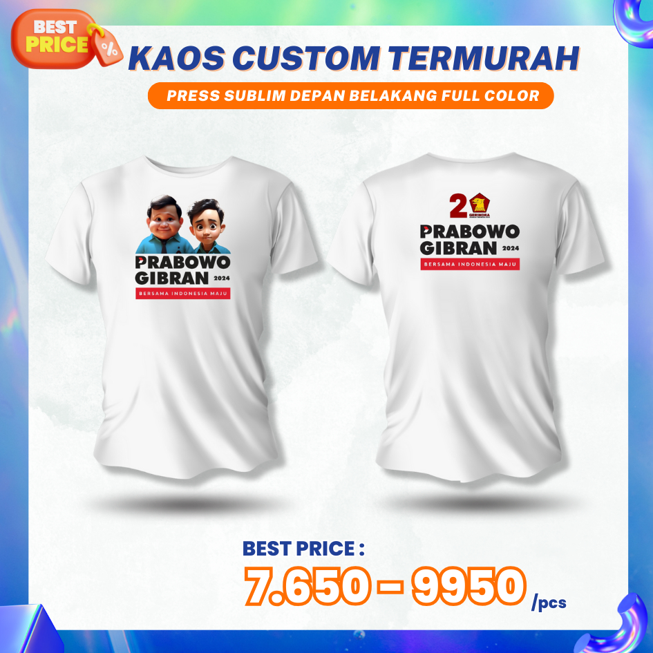 Kaos Sablon Custom Murah Kaos Partai Bahan Dryfit Bilabong Termurah Kaos Kampanye Pilkada Baju Parta