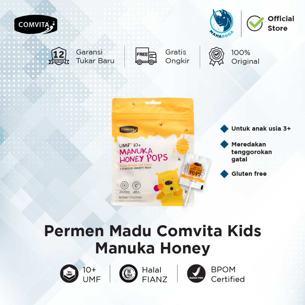 

COMVITA KIDS MANUKA HONEY SOOTHING POPS 3 FLAVORS 112 GR