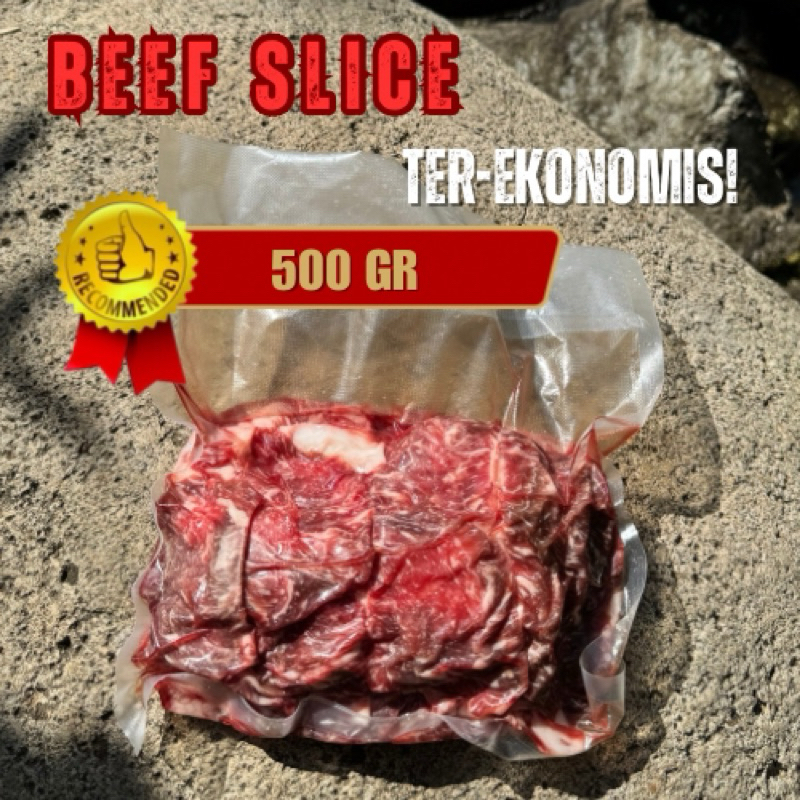 

Beef Fat Slice AYCE | Trimming Slice Premium | Daging Slice / Beef Slice Economis / Grill / Sukiyaki | 500 gr