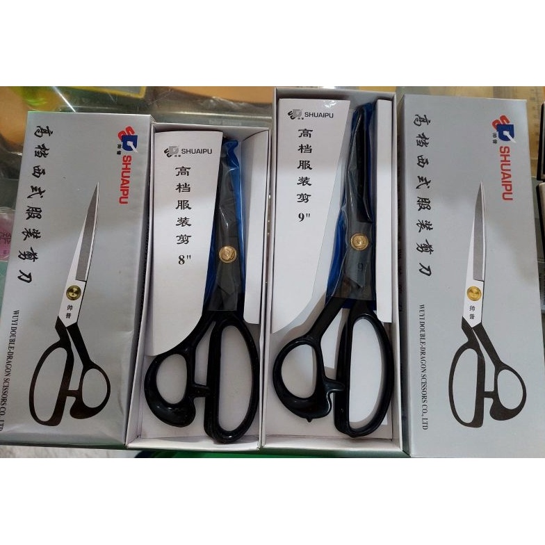 

Gunting Kain Bahan Baja Hitam Merk Shuai Pu Xi Lee KODE Q4Y3